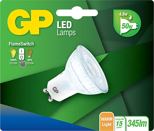 Lyspære led reflektorpære gu10 4,8 Watt