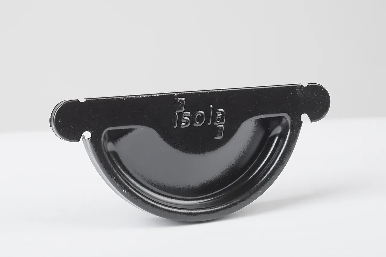 Endestykke stål 125 mm sort