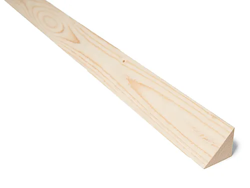 Lekt/rekke trekant gran uhøvlet 48x48 mm