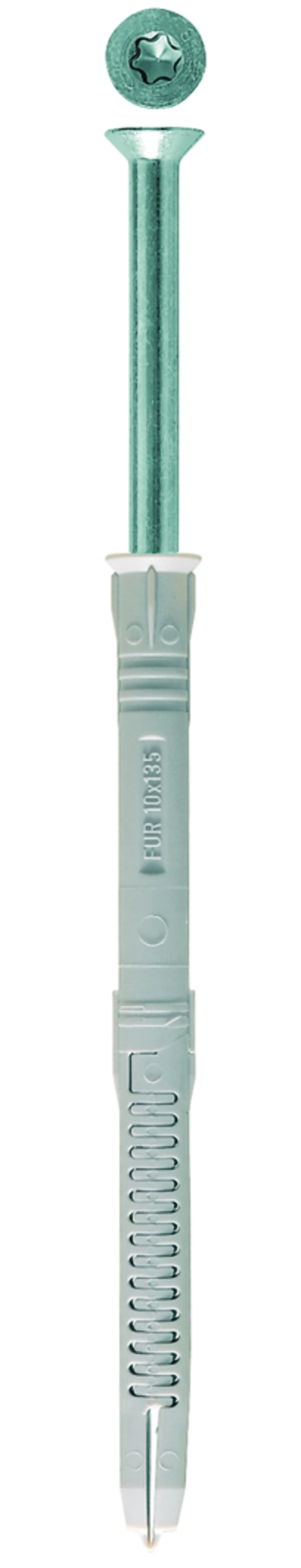 Fasadeplugg FUR 10/(90)x160 mm T elforzinket m/senkhode TX40 pakke a 50 stk