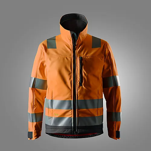 Jakke softshell highvis oransje S