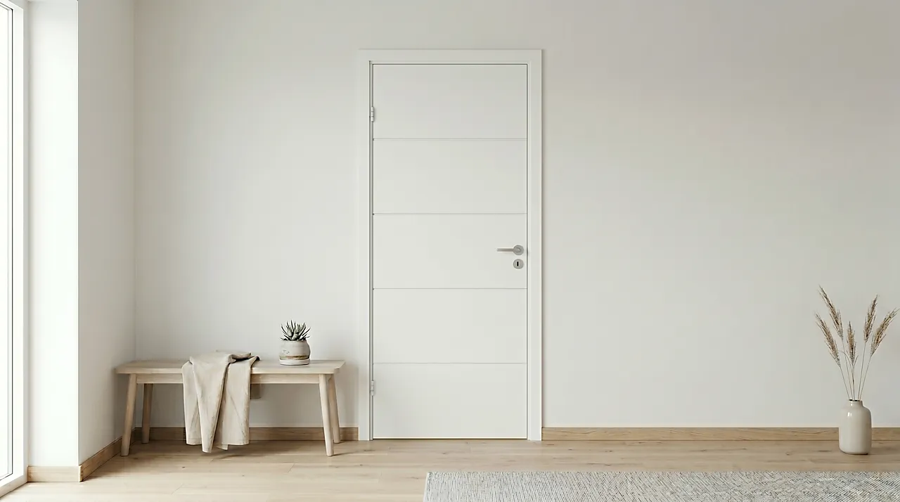 Innerdør Quatro Kompakt hvit 70x190 cm