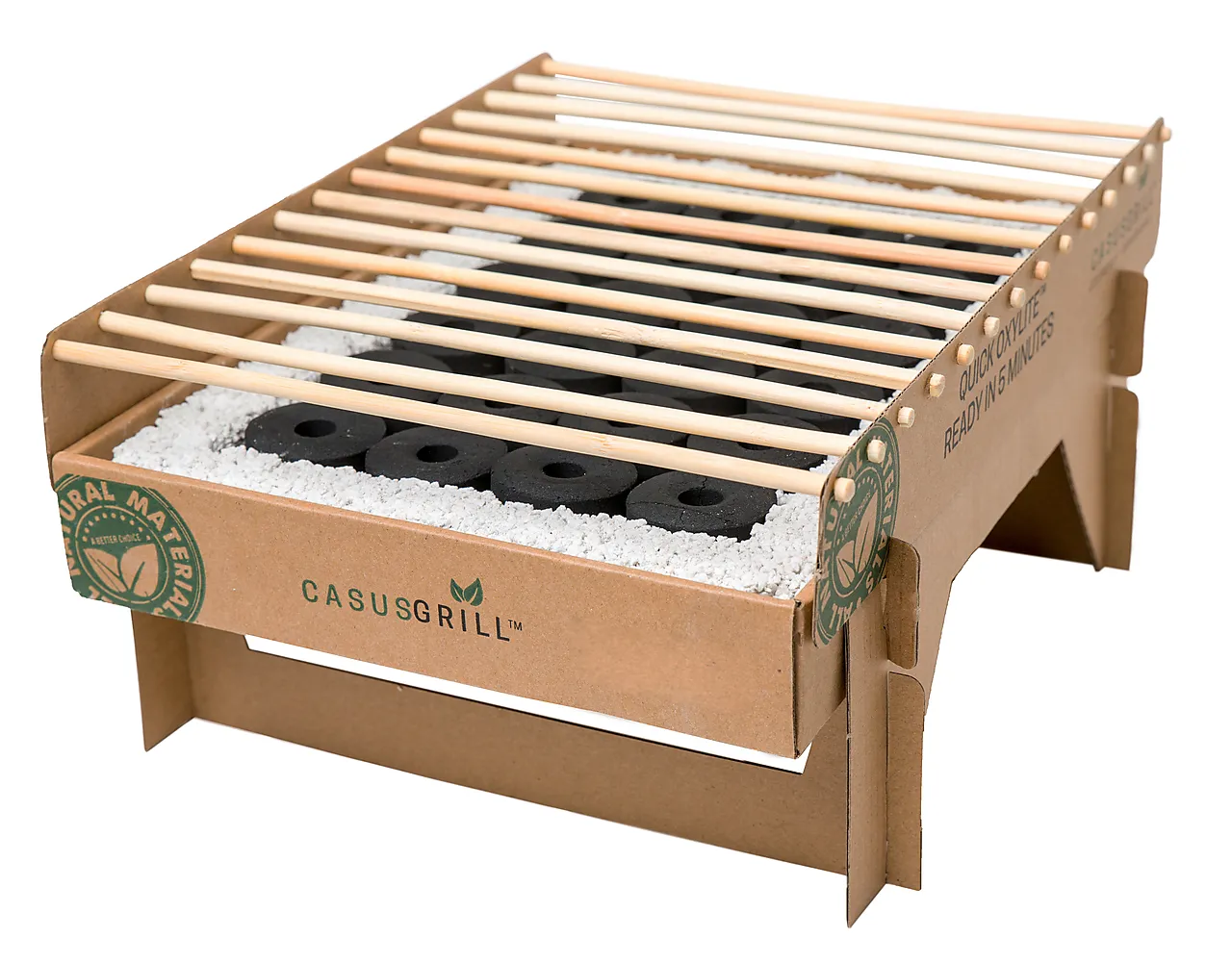 Engangsgrill bambus 32x24x5,5 cm null - null - 2 - Miniatyr