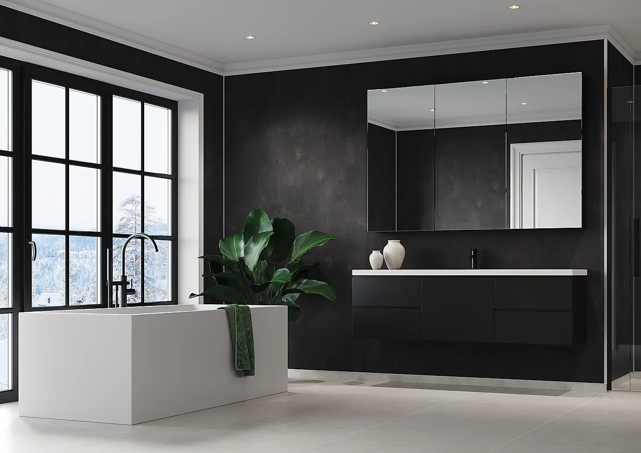 Baderomsplate lentini dark 11x620x2400 mm null - null - 2 - Miniatyr