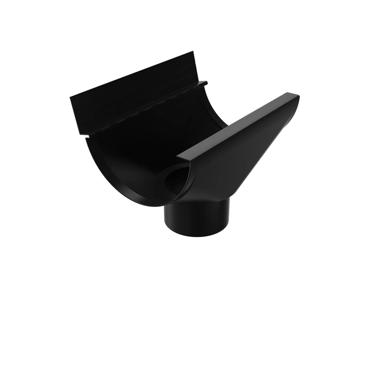 Trakt til takrenne 100 mm rett sort