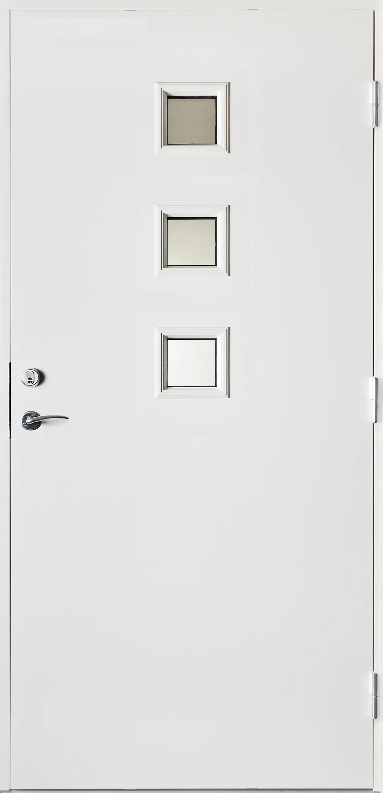 Ytterdør Ina hvit glass venstrehengslet 90x210 cm Ytterdør Ina hvit glass venstrehengslet 90x210 cm