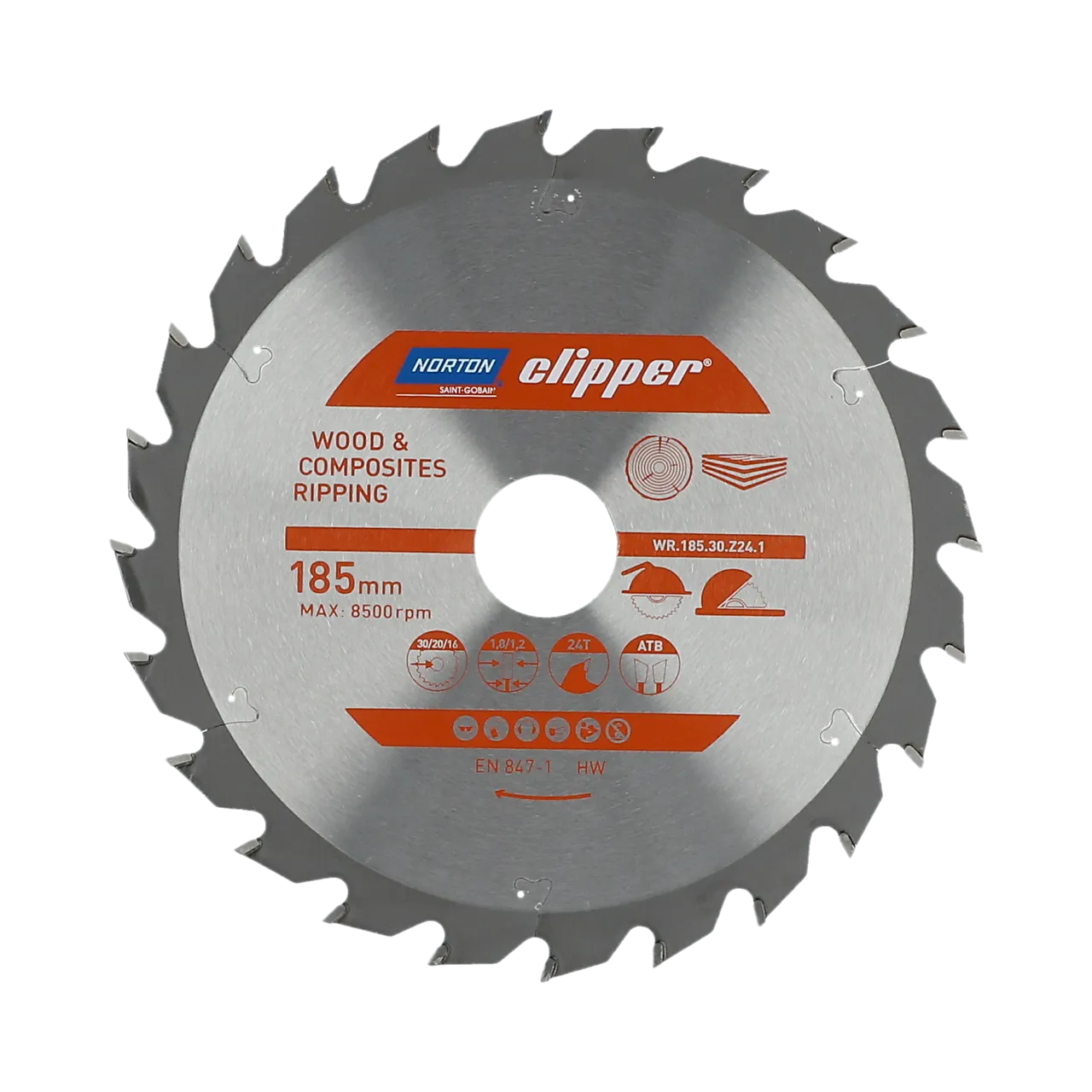 Sirkelsagblad til tre 185x1,8/1,2x20 mm