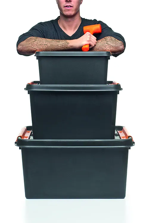 Oppbevaringsboks Pro m/lokk 31 liter 50x39x26 cm
