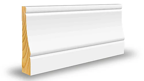 Kombilist furu hvit bomull S0502-Y 15x58x4400 mm