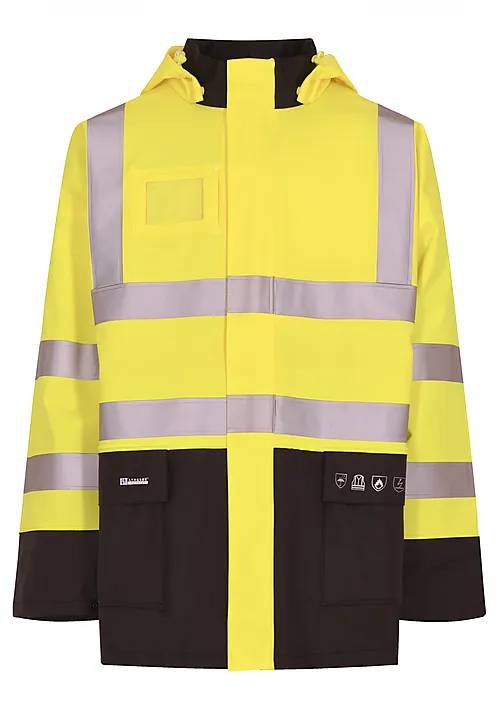 Regnjakke FR-LR6025 antiflame gul størrelse S