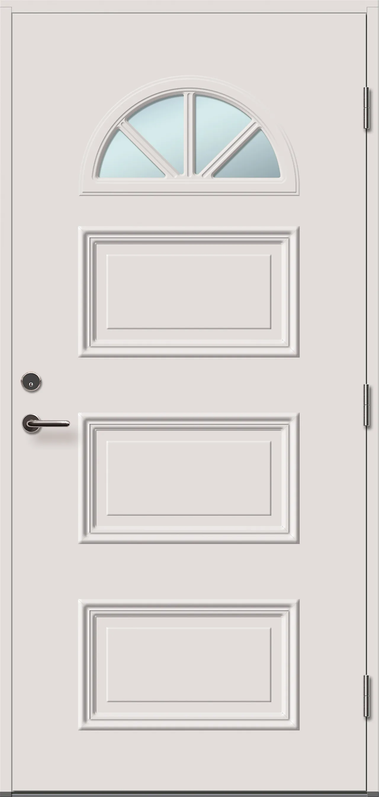 Dør yd tun 443 hvit 99/209 v klart glass, fg sylinder Dør yd tun 443 hvit 99/209 v klart glass, fg sylinder