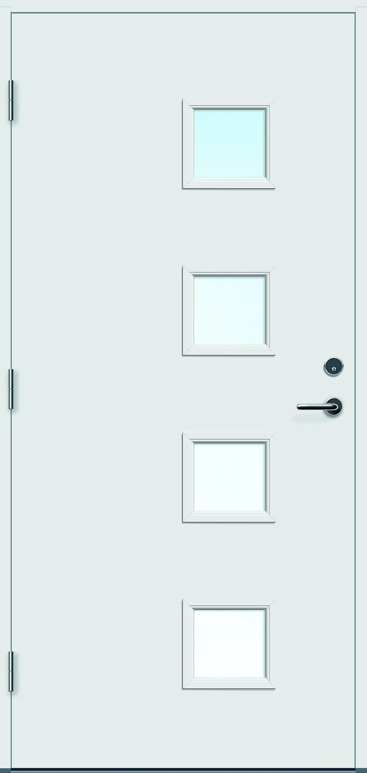 Dør yd runde 10x21v hv