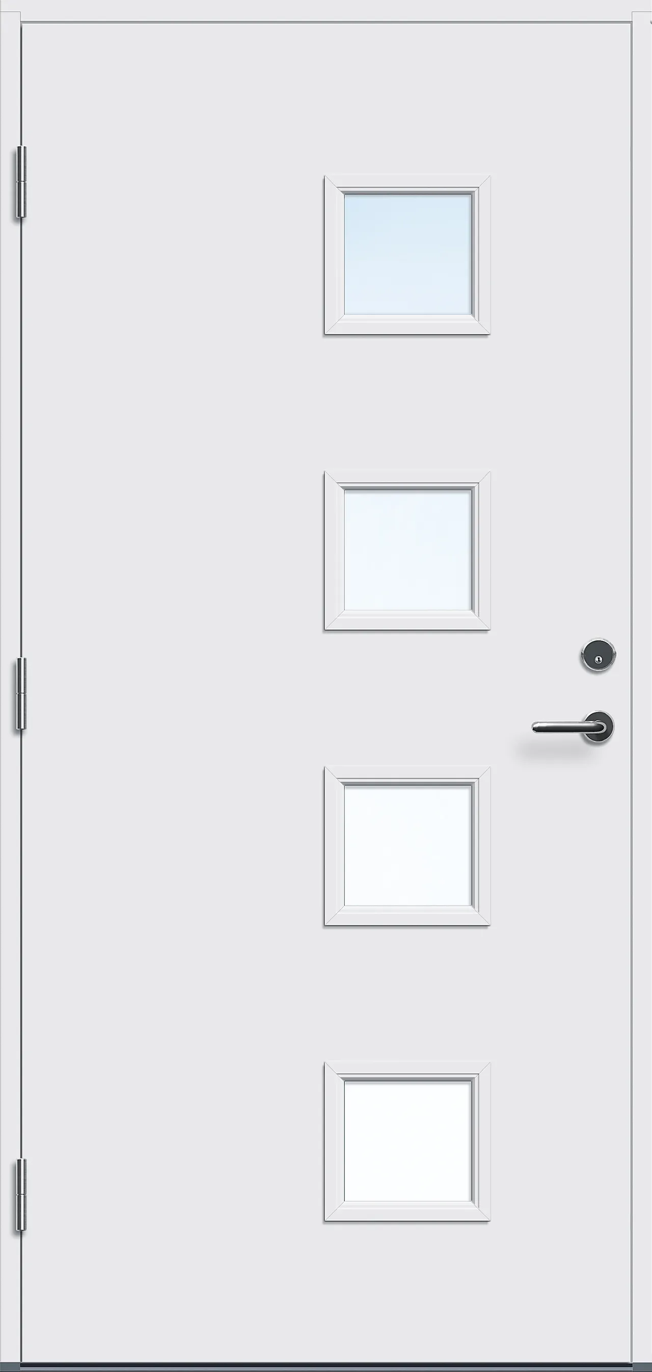 Dør yd runde 10x21v hv