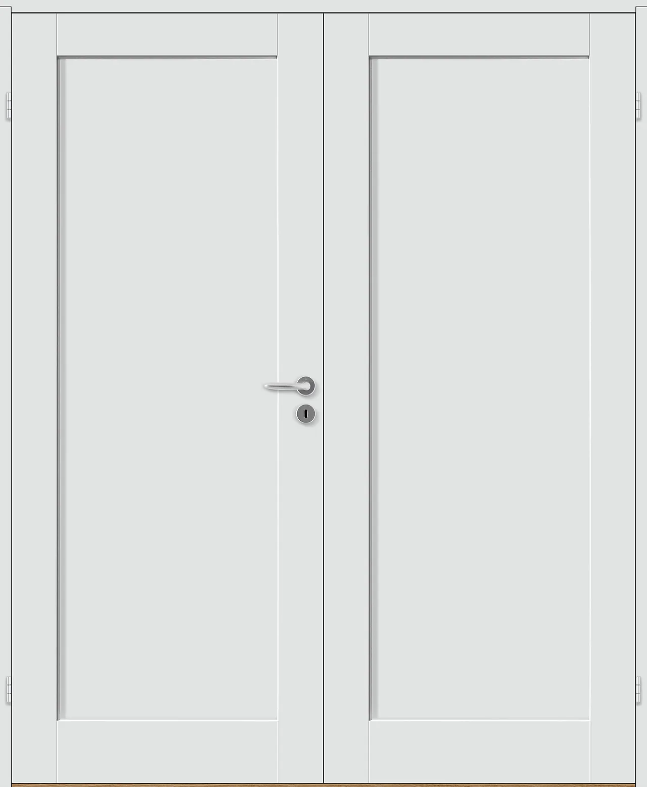 Dobbel innerdør Stil 1 hvit 153x210 cm null - 153x210 cm - 3 - Miniatyr
