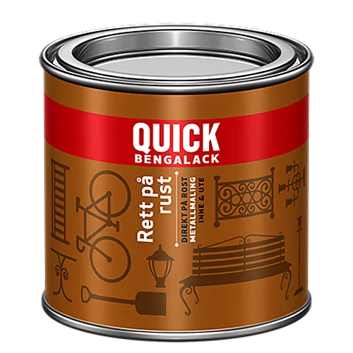 Bengalack rett på rust sort silkematt 0,25 liter
