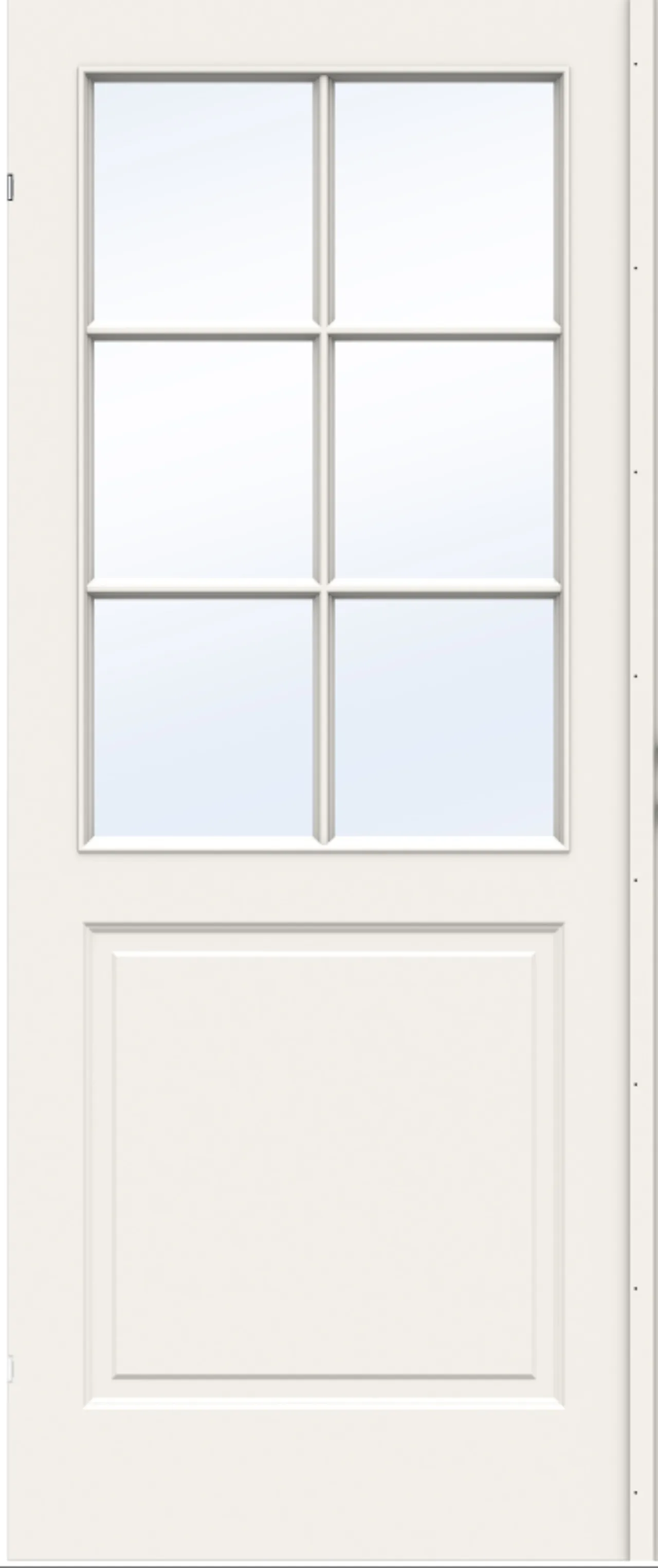 Dørbl sk style sp3 4x20 hvit skåtedørblad 4mm herdet glass null - null - 2 - Miniatyr