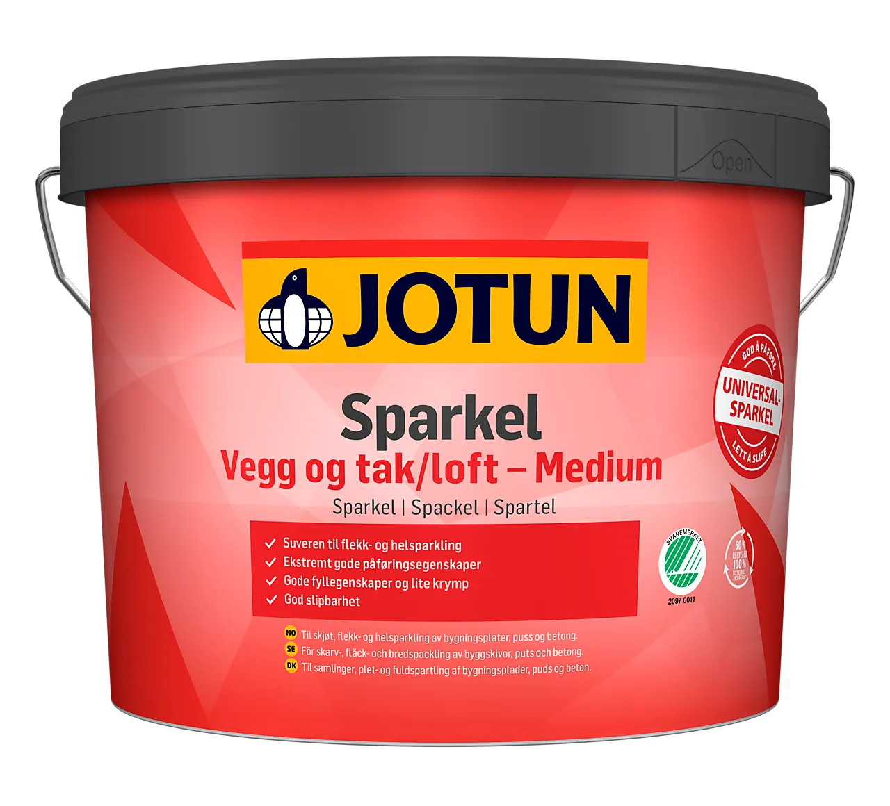Sparkel vegg/tak medium 10 liter Sparkel vegg/tak medium 10 liter