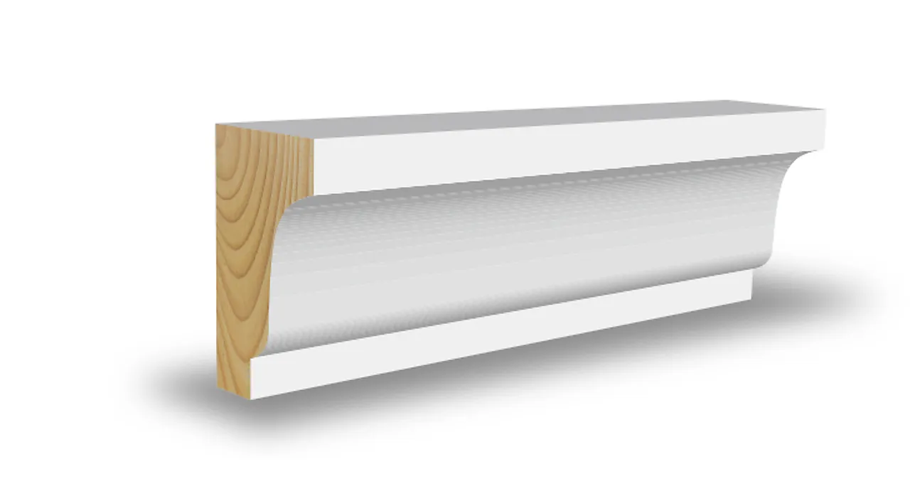 Taklist furu hvit bomull Karnis S0502Y  21x34x4400 mm