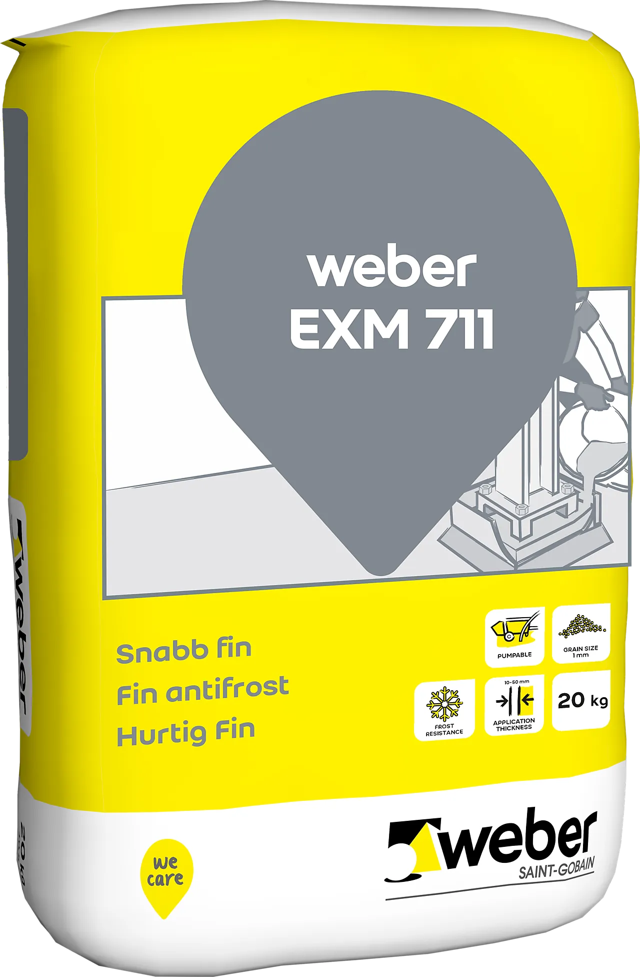 Weber exm711 mørtel rapid af 20kg Weber exm711 mørtel rapid af 20kg