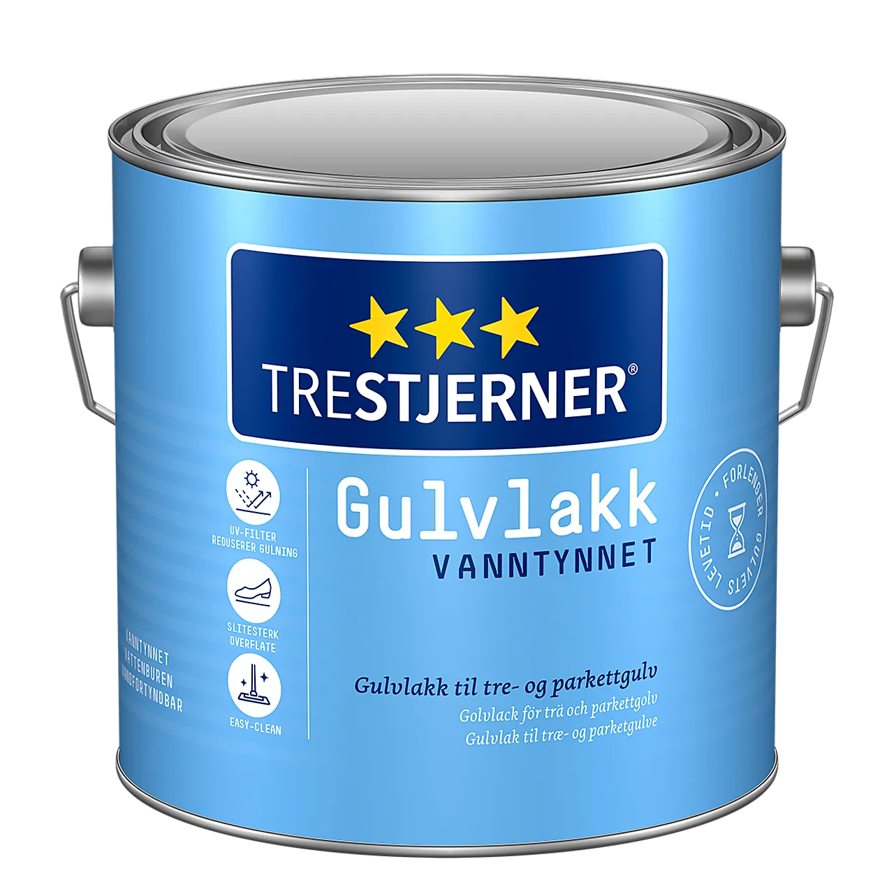 Trestjerner gulvlakk silkematt 3l