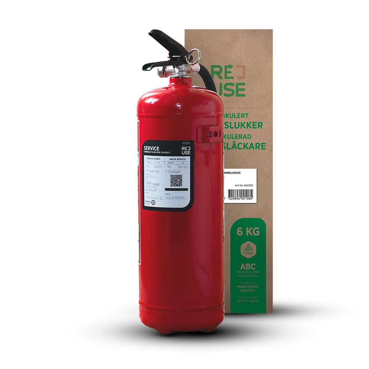 Housegard brannslokker pulver 6kg 43A 233B null - null - 2 - Miniatyr
