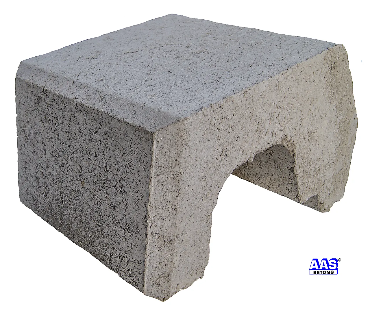 Aas mini støttemur normal glatt grå 25x33,7x17 Aas mini støttemur normal glatt grå 25x33,7x17