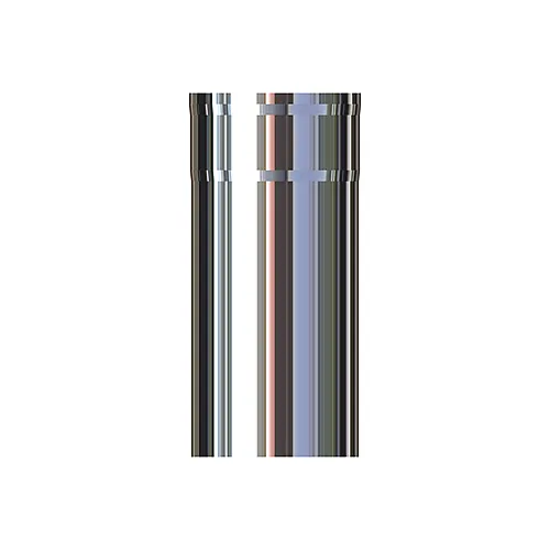 Stålpipe ø150 uisolert 250mm bp black paint