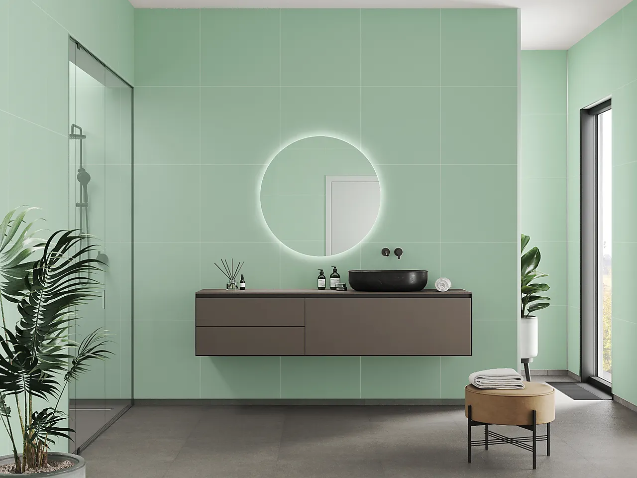 Baderomsplate light green 60x60cm null - null - 2 - Miniatyr