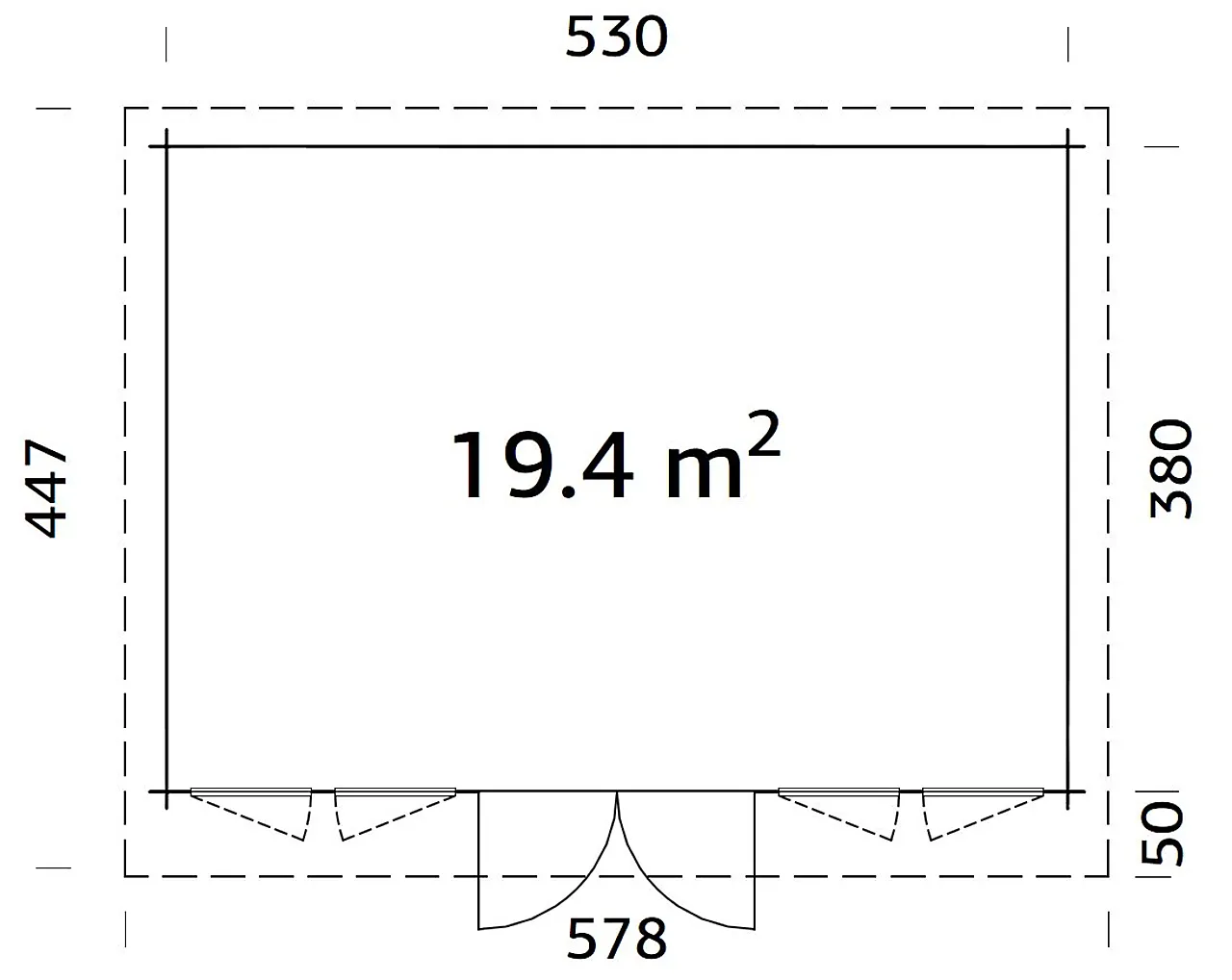 Hagestue Lisa 19,4 m2 null - null - 2 - Miniatyr
