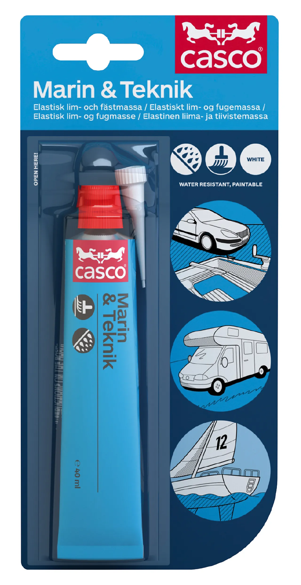 Lim- og fugemasse Marin & Teknikk svart 40 ml Lim- og fugemasse Marin & Teknikk svart 40 ml