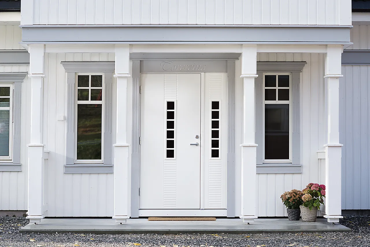 Sidefelt ytterdør Lillehammer med glass hvit 40x210 cm null - 40x210 cm - 3 - Miniatyr