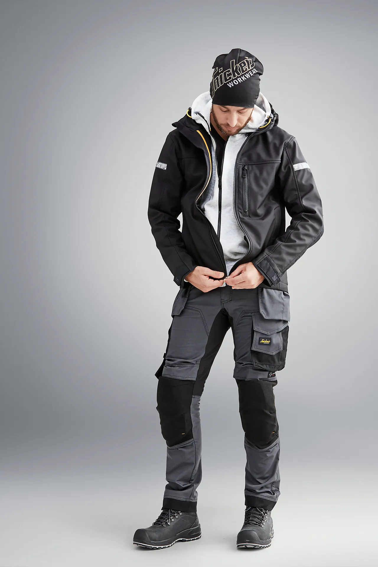 Arbeidsbukse stretch grå/sort str 120 null - null - 3 - Miniatyr