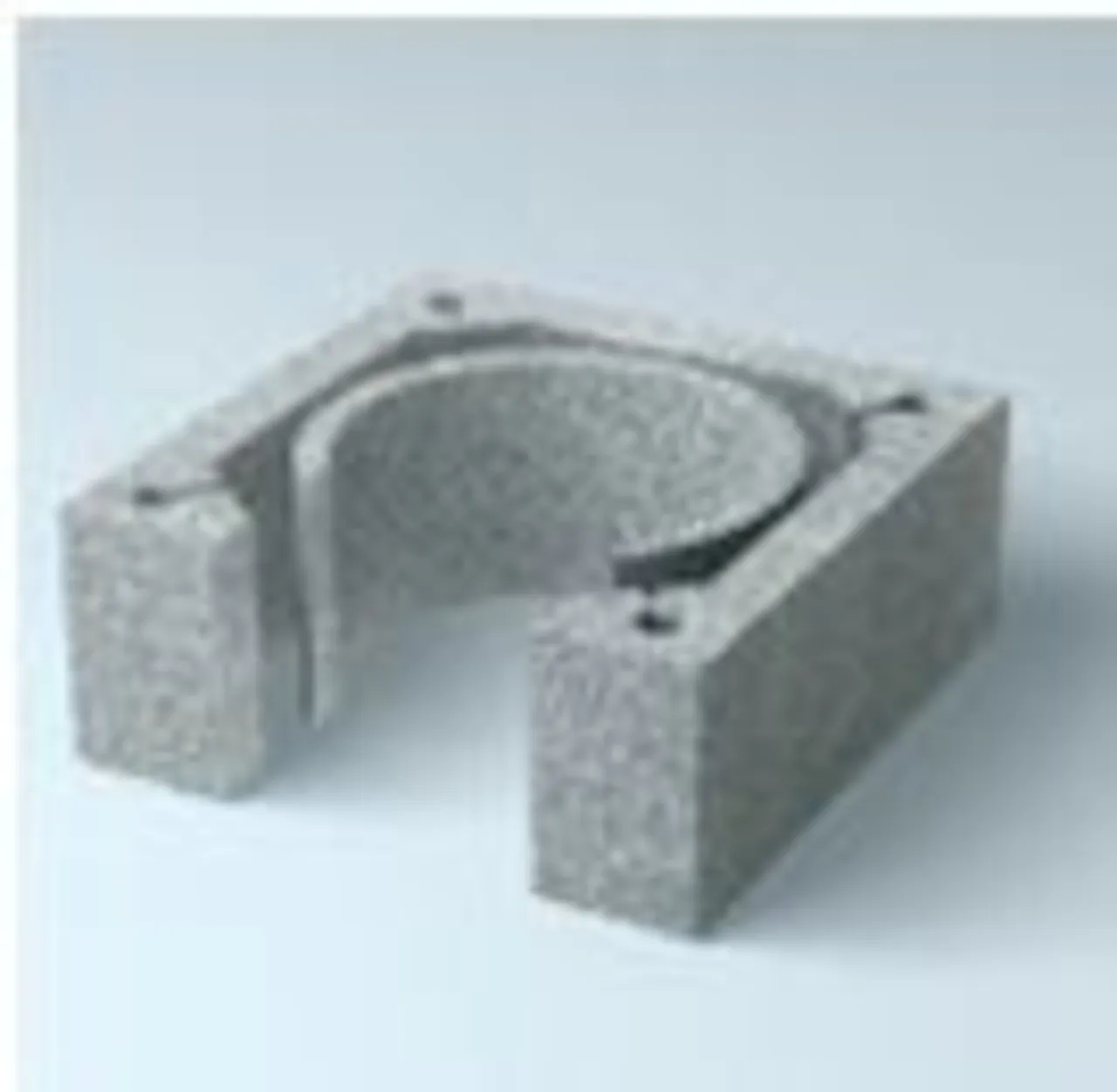 Sotlukeelement 40x40x18,5 ø16 sv solid vent