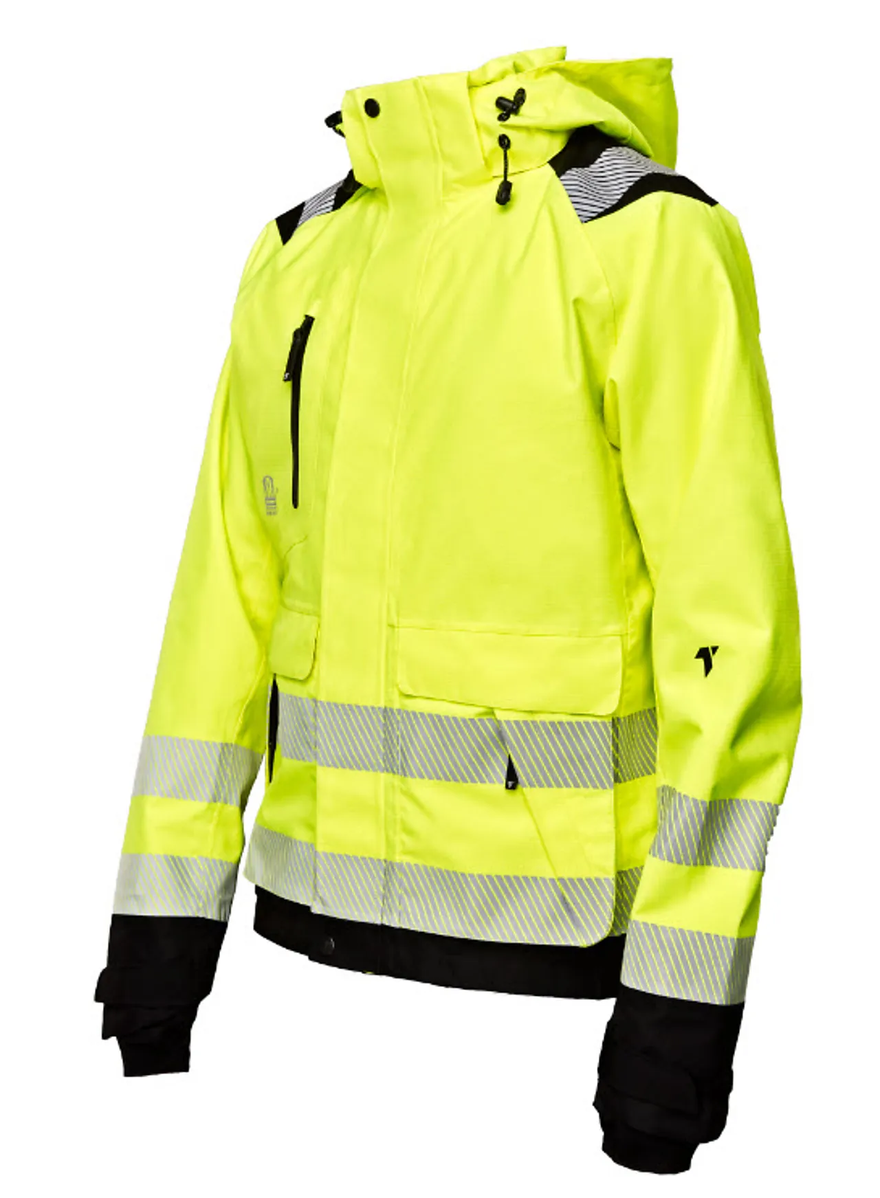 Skalljakke foret Hi-Viz KL.3 gul/sort S Skalljakke foret Hi-Viz KL.3 gul/sort S