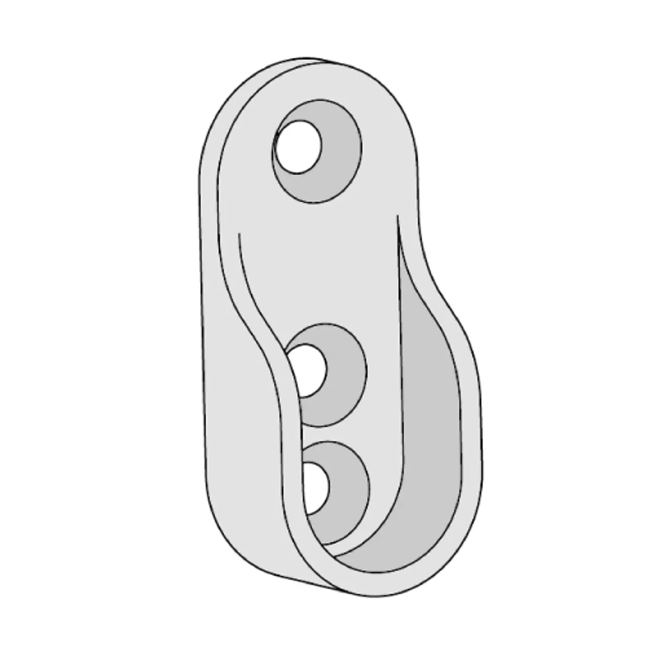 Veggfeste garderobestang zam/krom