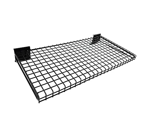 Hylle i stål til veggskinne 60x30 cm