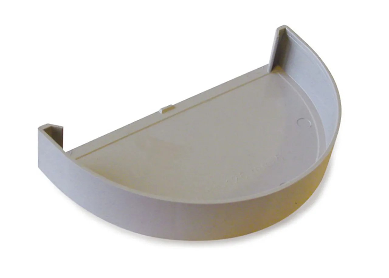 Endebunn 11 grå til plast takrenner Endebunn 11 grå til plast takrenner