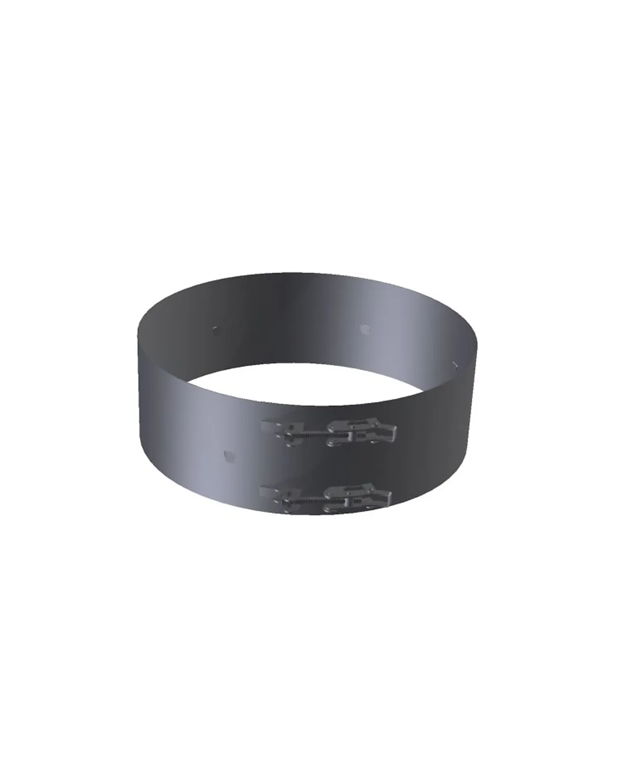 Låsebånd til stålpipe Ø200 sort Låsebånd til stålpipe Ø200 sort