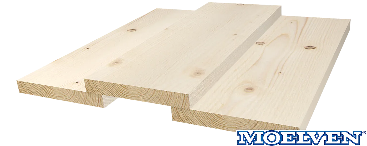 Rektangulær kledning fingerskjøt 22x148x6500 mm ubehandlet furu Rektangulær kledning fingerskjøt 22x148x6500 mm ubehandlet furu