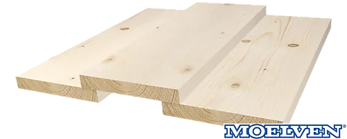Kledning rektangulær ubehandlet 16x148 mm gran klasse 1