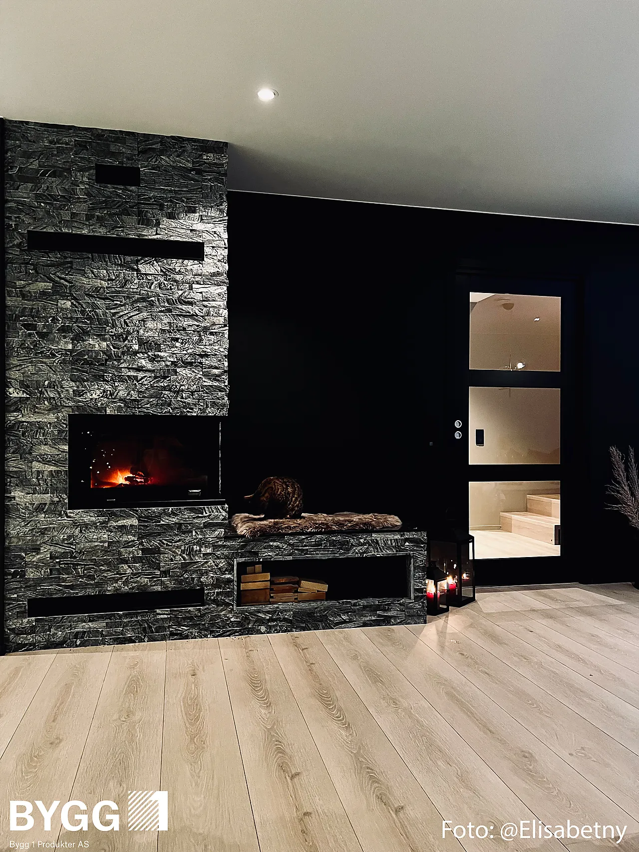 Innerdør Stil 3 med glass svart 100x210 cm null - 100x210 cm - 2 - Miniatyr
