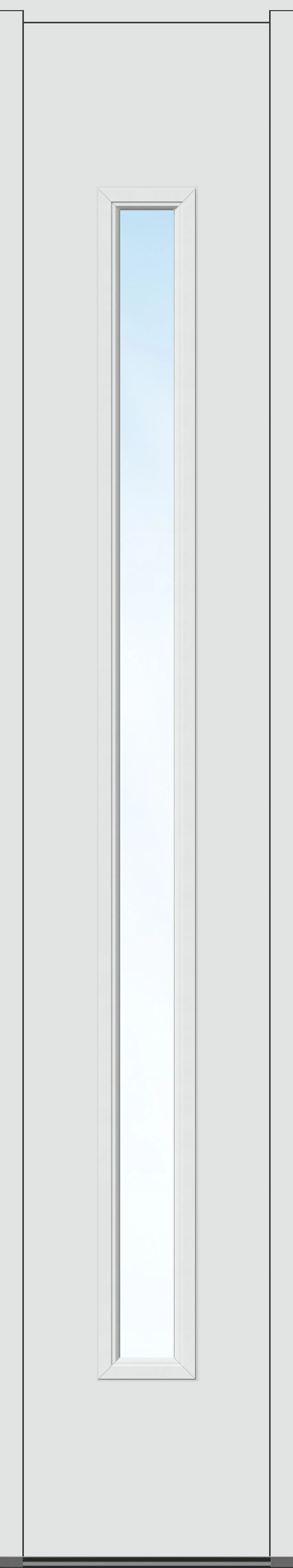 Sidefelt ytterdør Volda hvit 40x200 cm Sidefelt ytterdør Volda hvit 40x200 cm