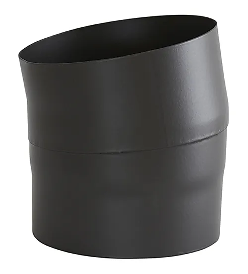 Røykrør kne Ø150 mm 10° kort uten luke