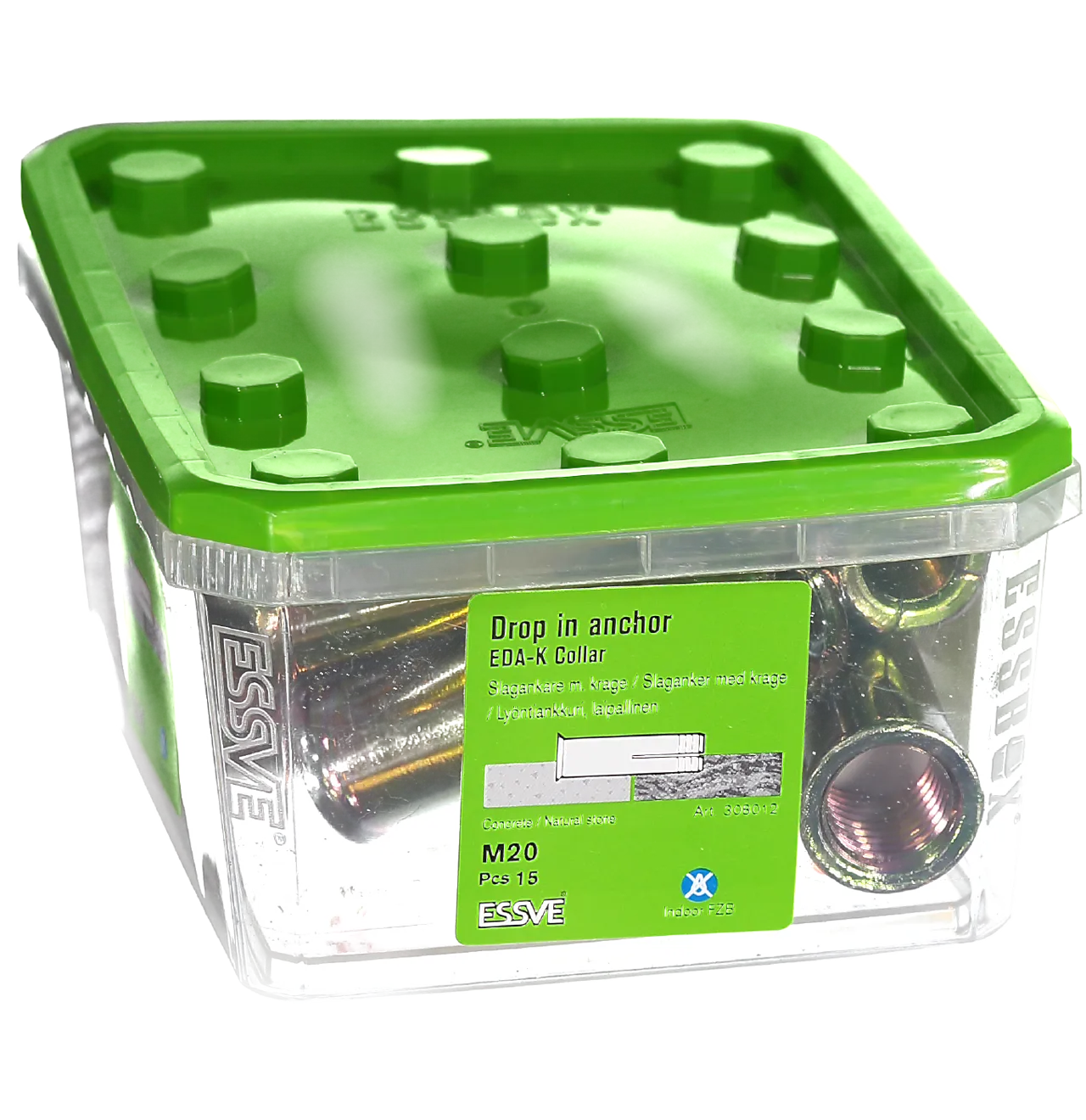 Slaganker eda-k m20 fzb -15 med krage blankforsinket stål null - null - 3 - Miniatyr