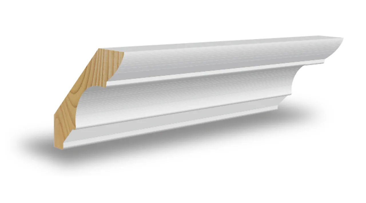 Taklist furu profilert CW340 hvit bomull S0502-Y 20x68x4400 mm Taklist furu profilert CW340 hvit bomull S0502-Y 20x68x4400 mm