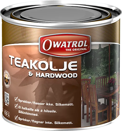 Teakolje 0,5 liter silkematt finish