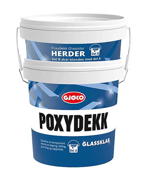 Poxydekk glassklar sett 3kg del a + del b