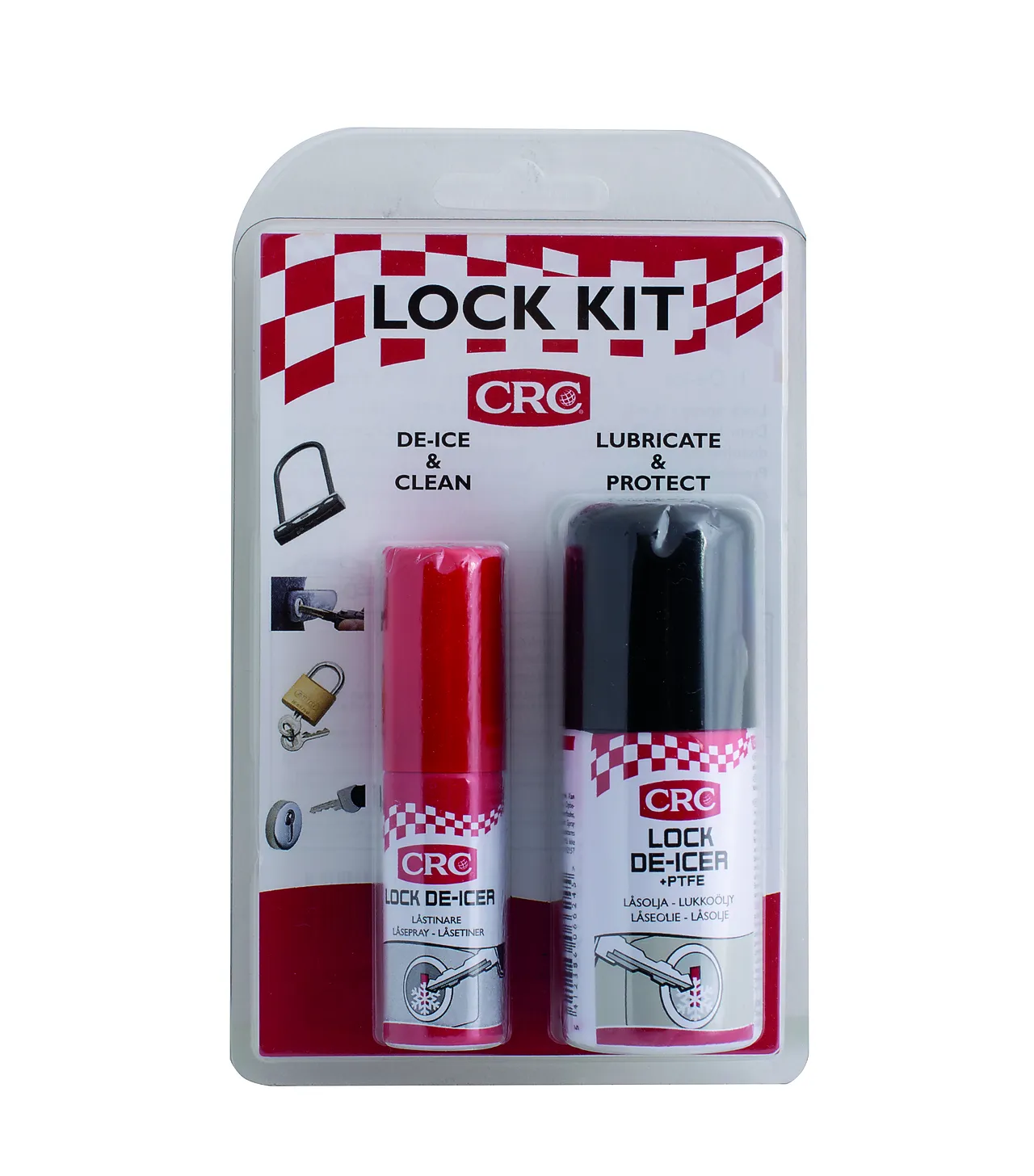 Låsolje m ptfe+ låsspray crc Låsolje m ptfe+ låsspray crc