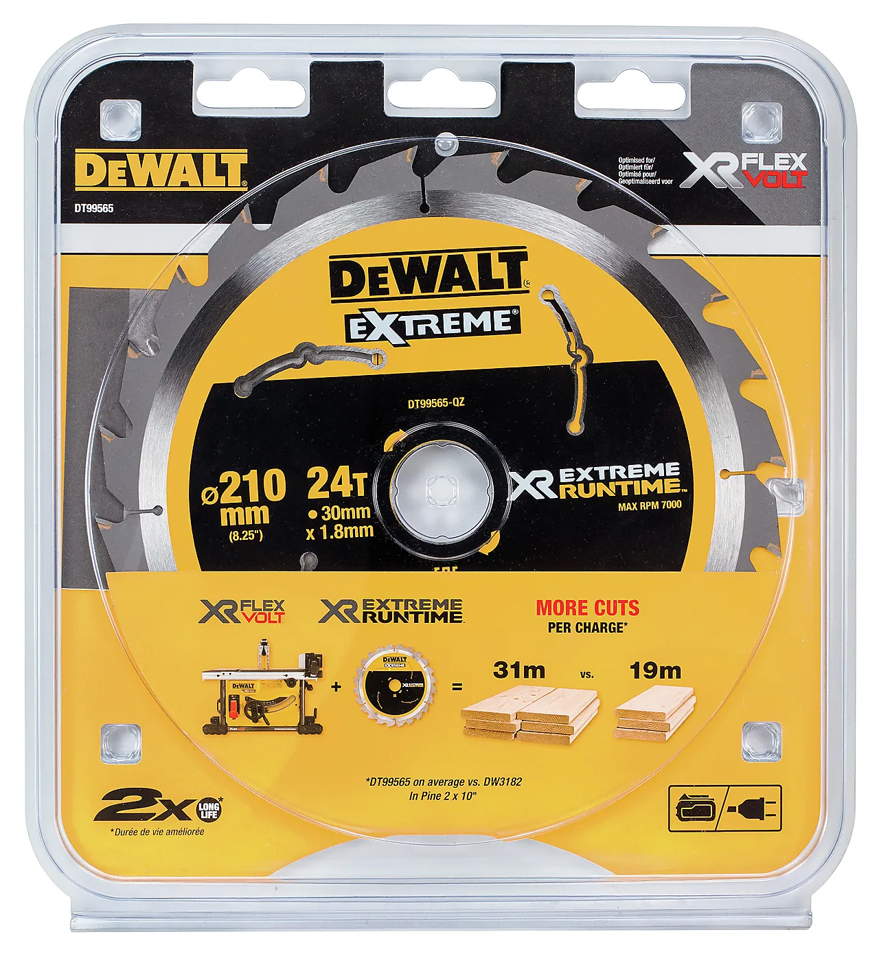Sirkelsagblad xr 210X30X24T DT99565 dewalt flexvolt