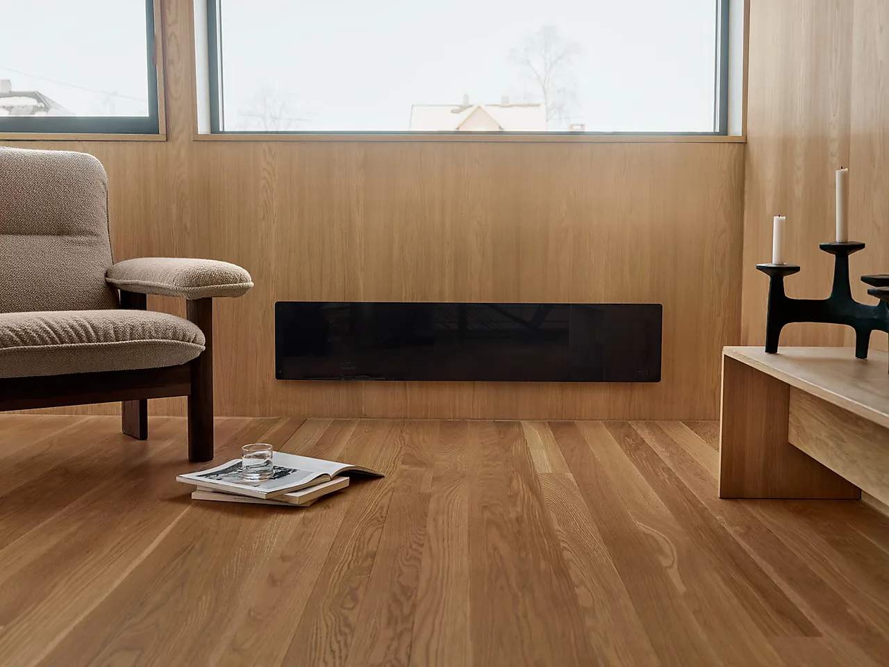 Panelovn sort glass gen 3 wifi 1050 Watt